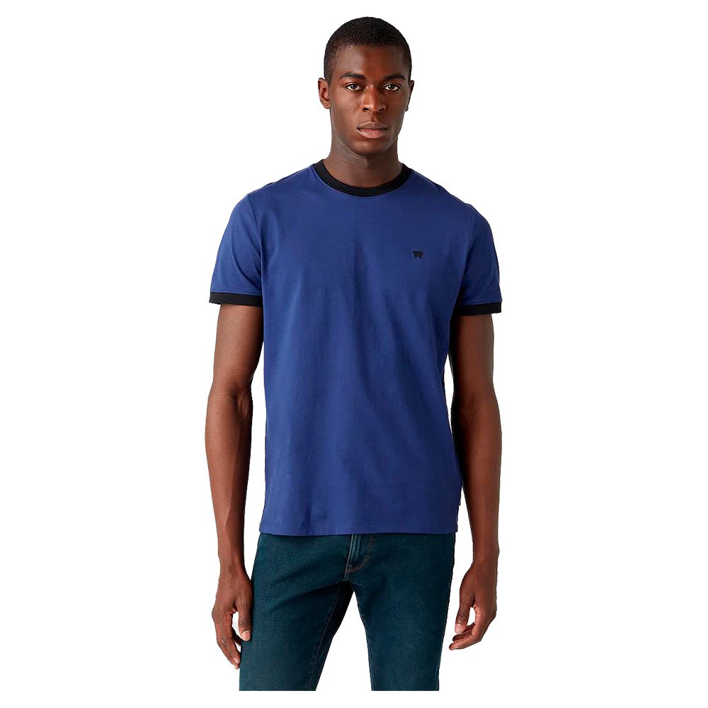 Wrangler Sign Off Kurzärmeliges T-shirt S Medieval Blue günstig online kaufen
