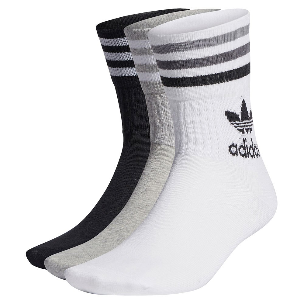 Adidas Originals Mid Cut Crew Socken EU 34-36 White / Medium Grey Heather / günstig online kaufen