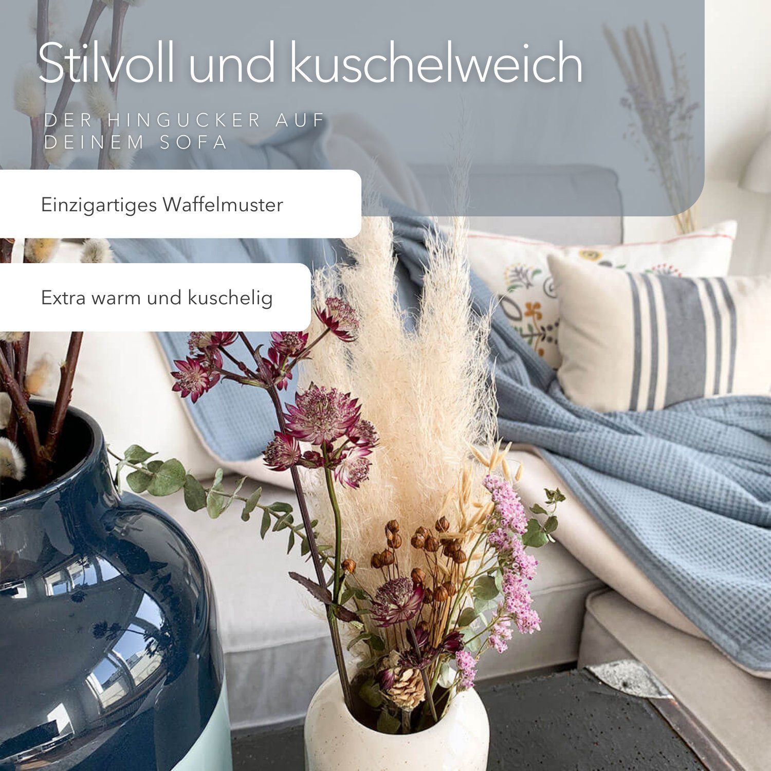 Wohndecke flauschige Kuscheldecke, wärmende Couchdecke, blanketino, günstig online kaufen