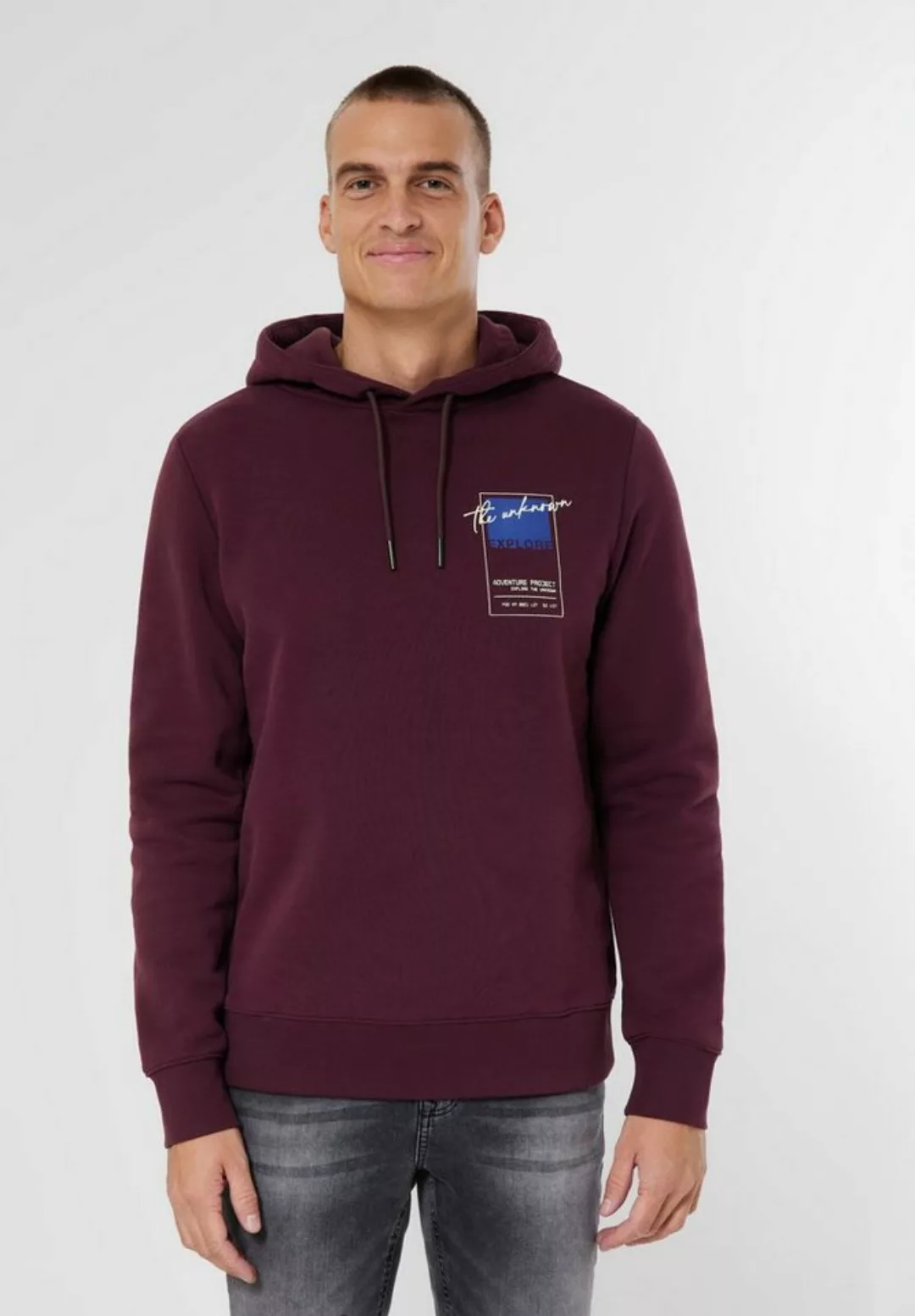 STREET ONE MEN Kapuzensweatshirt, mit Printdetail günstig online kaufen