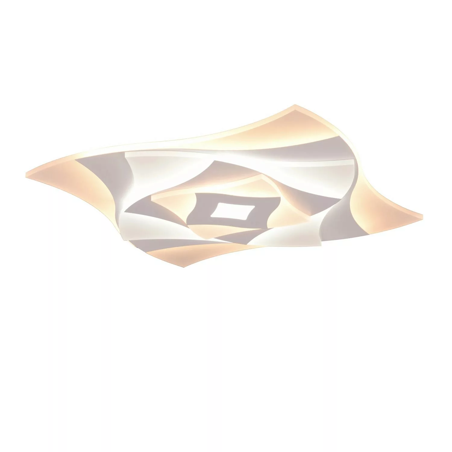 Trio LED Deckenleuchte Akita 1-flammig Weiß Matt 48 cm x 48 cm günstig online kaufen