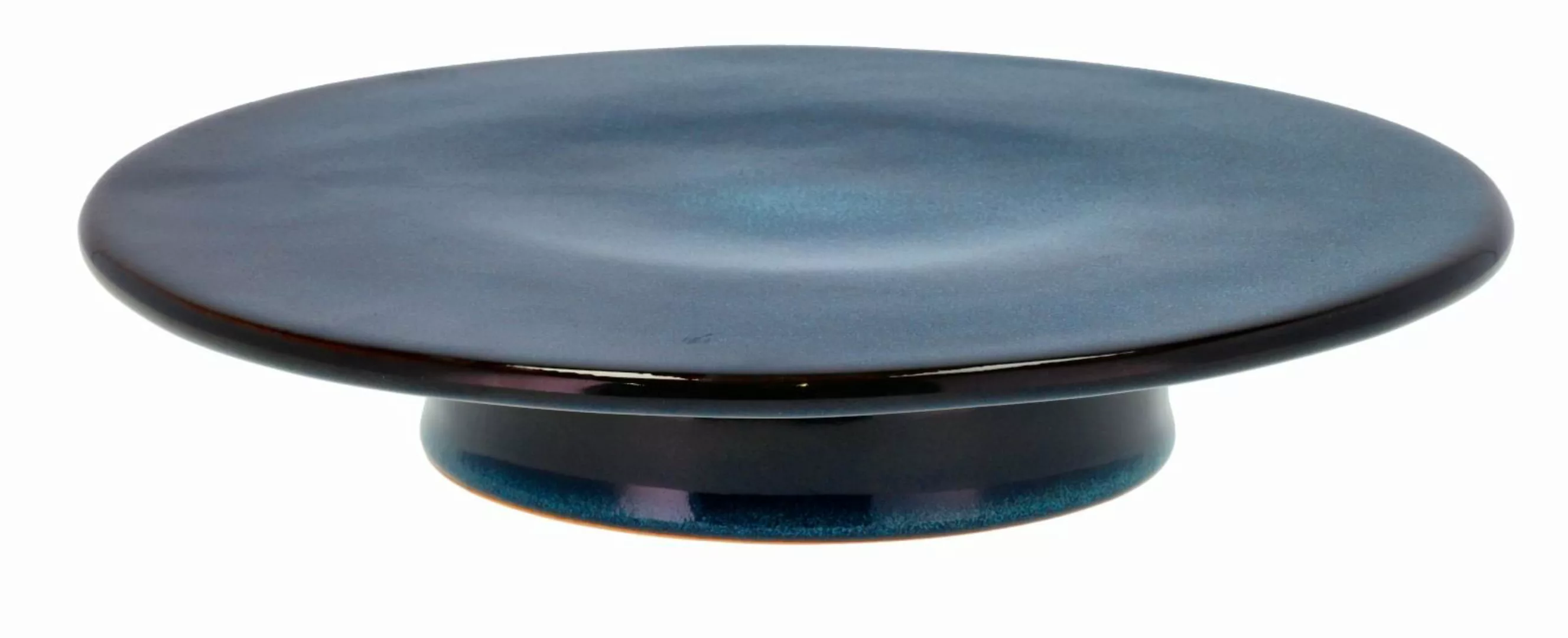 Bitz Blue Tortenplatte auf Fuß dark blue 30 x 5,5 cm (blau) günstig online kaufen