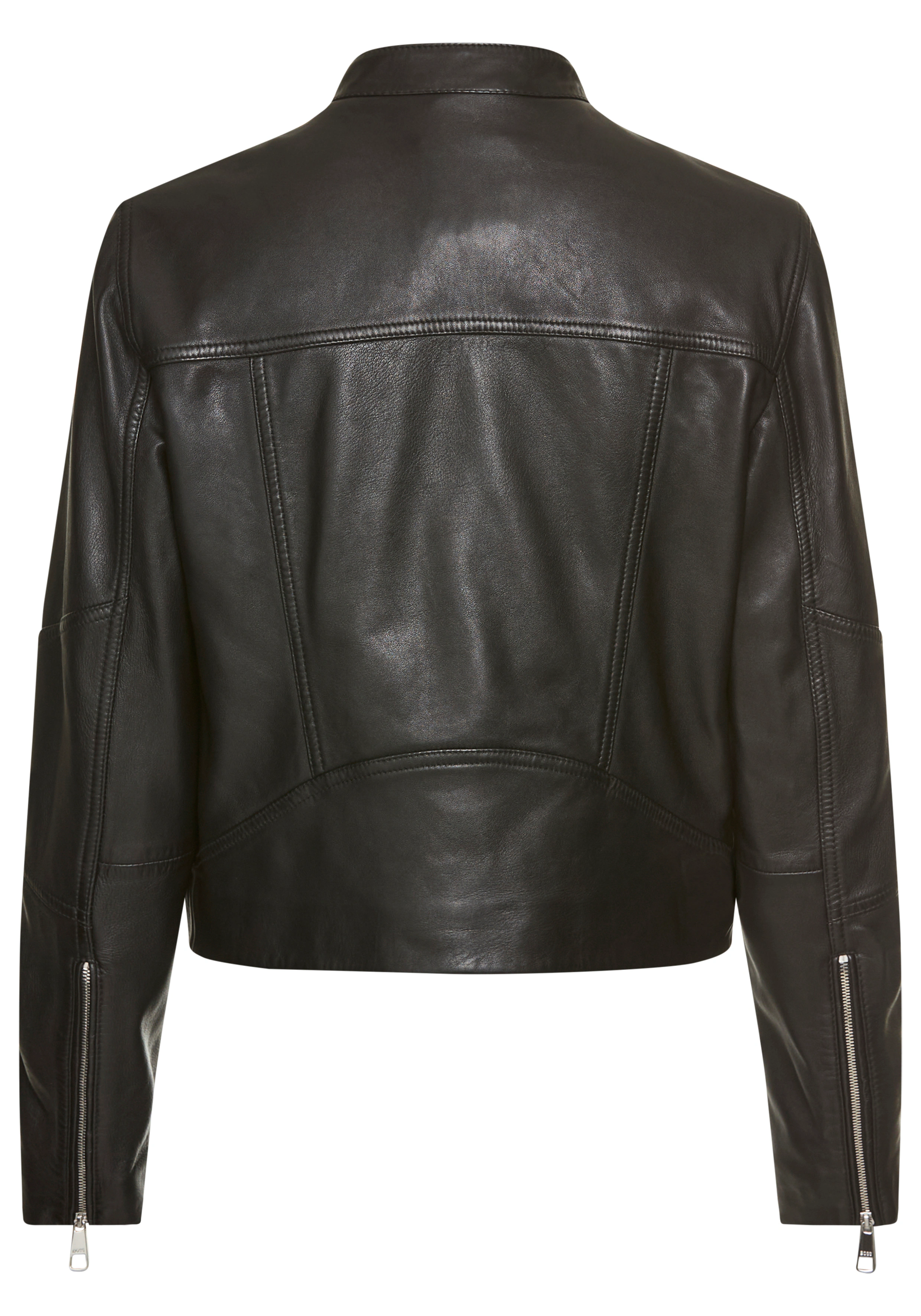 BOSS ORANGE Lederjacke "Saleste Premium Damenmode", aus fein genarbtem Lede günstig online kaufen