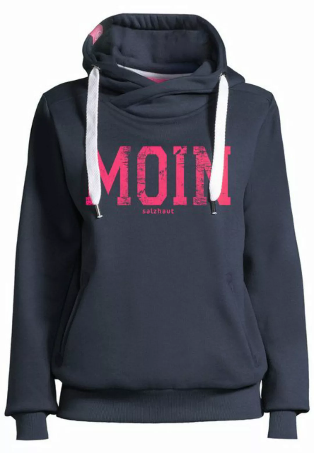 salzhaut Hoodie SÜNN - MOIN Damen Tailliert stylischer Moin-Print made in G günstig online kaufen