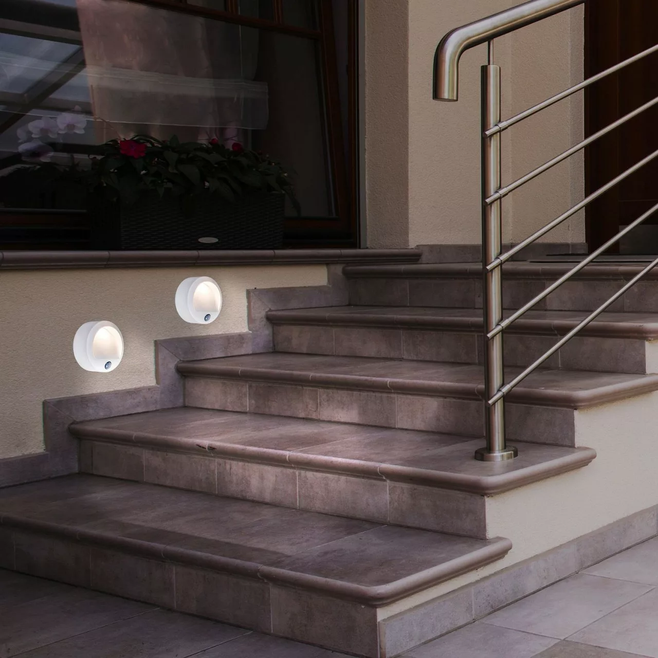 Außenwandleuchte weiß IP44 LED 1,5W Amarillo günstig online kaufen
