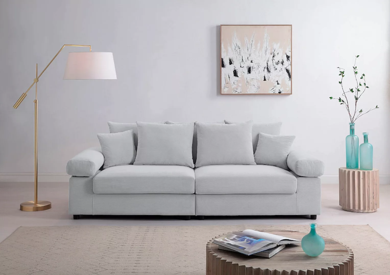 ATLANTIC home collection Big-Sofa "Bjoern", mit Cord-Bezug, XXL-Sitzfläche, günstig online kaufen