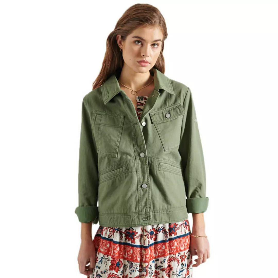 Superdry Cropped Dresscode Jacke L Rosemary Green günstig online kaufen