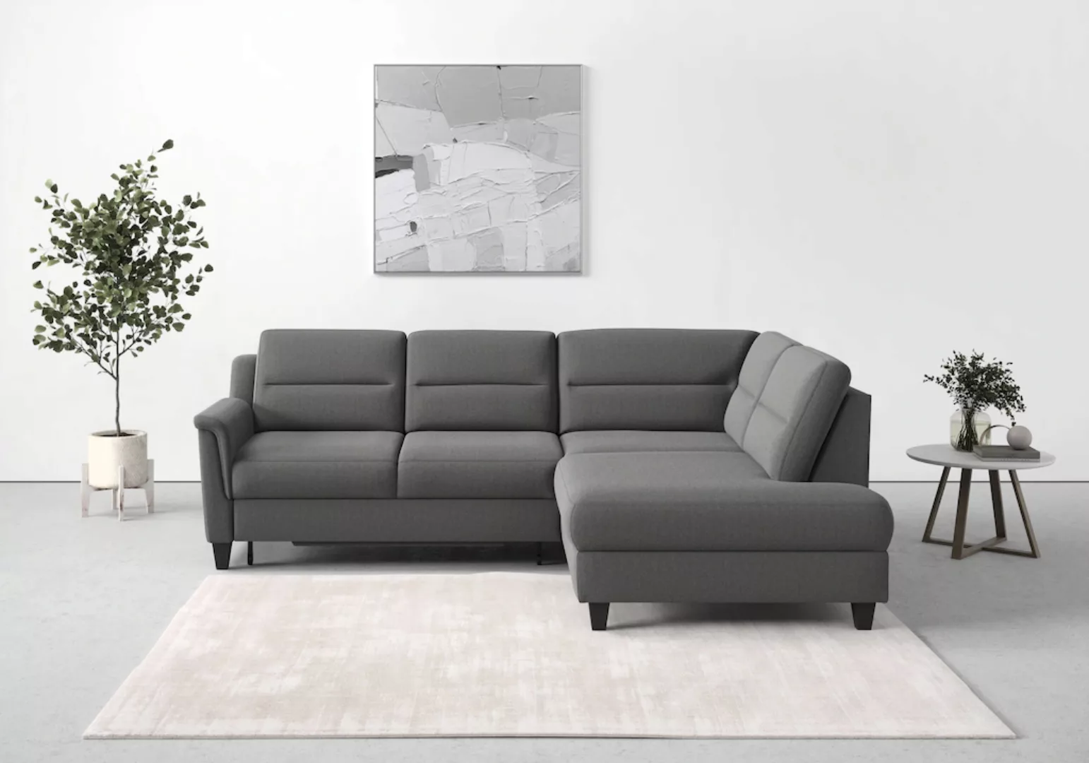 sit&more Ecksofa "Farö L-Form", inklusive Federkern, wahlweise mit Bettfunk günstig online kaufen