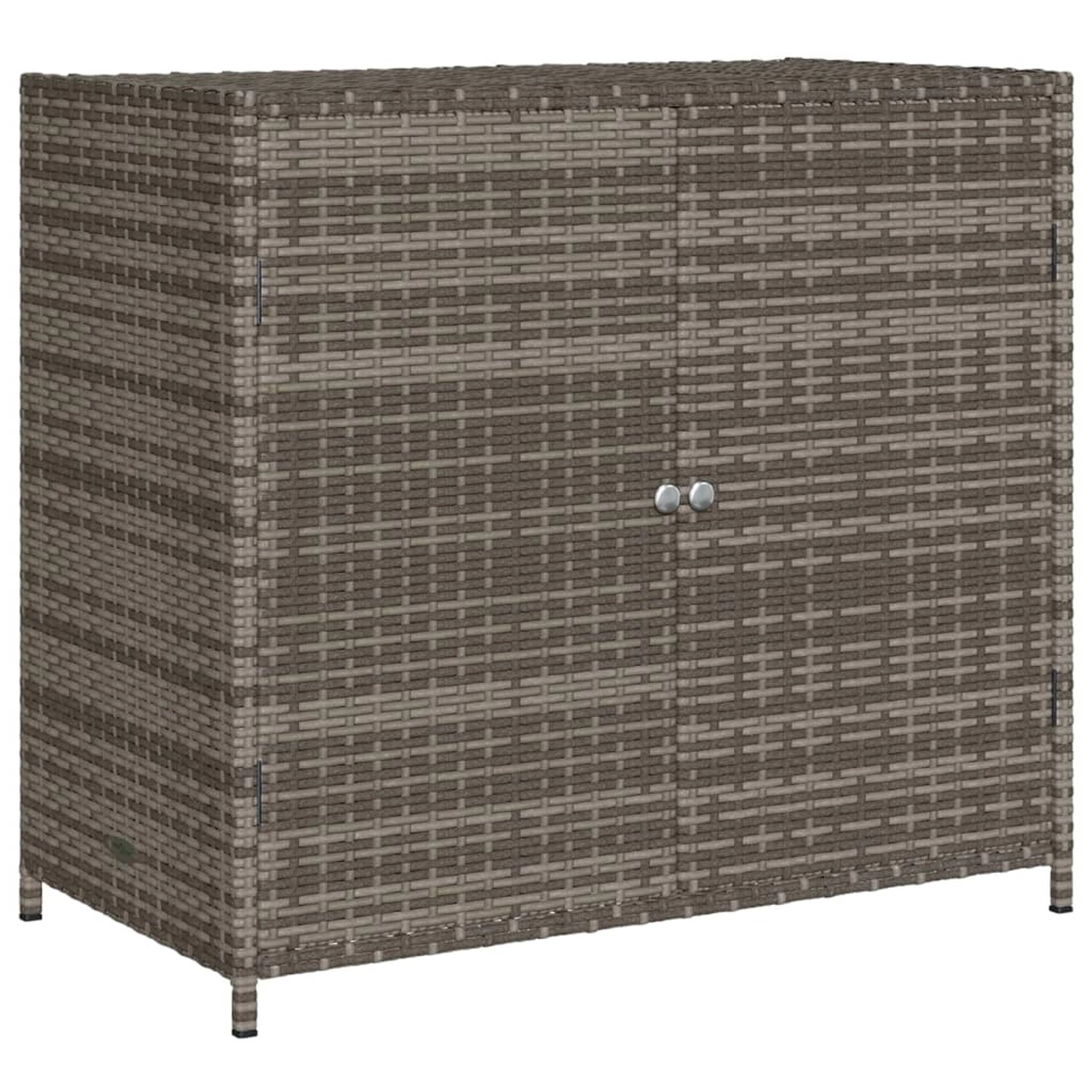 vidaXL Gartenschrank Grau 83x45x76 cm Poly Rattan günstig online kaufen