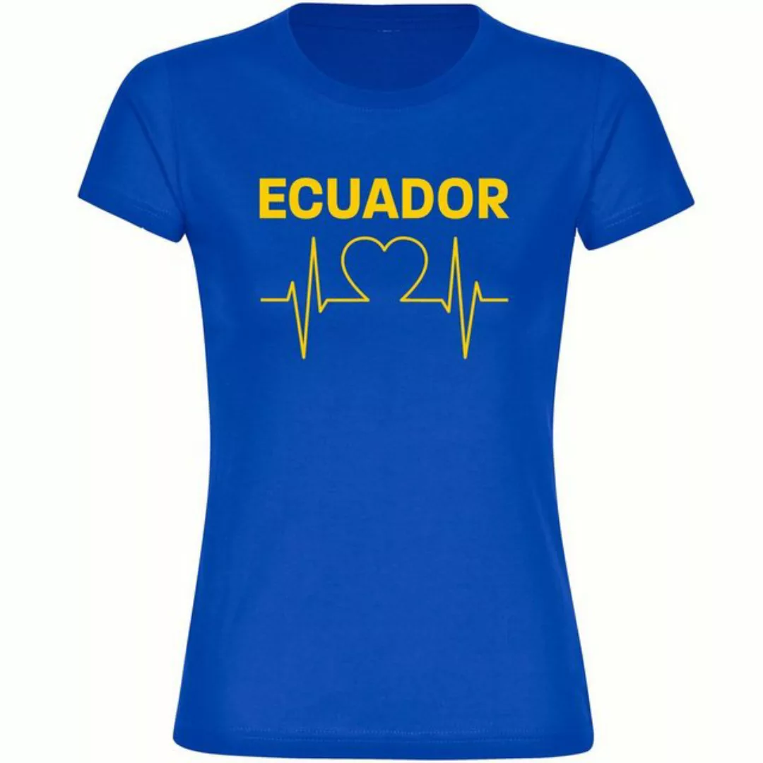 multifanshop T-Shirt Damen Ecuador - Herzschlag - Frauen günstig online kaufen