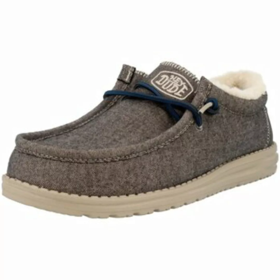 Hey Dude Shoes  Herrenschuhe Schnuerschuhe Wally Herringbone Chocolate 4046 günstig online kaufen