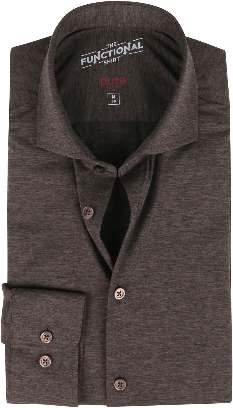 Pure H.Tico The Functional Shirt Braun - Größe 38 günstig online kaufen