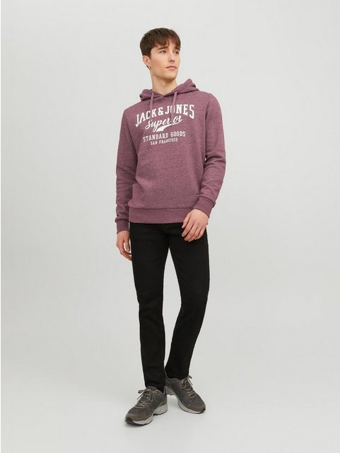 Jack & Jones Hoodie Kapuzenpullover Hoodie mit Print JJELOGO 5582 in Rot günstig online kaufen