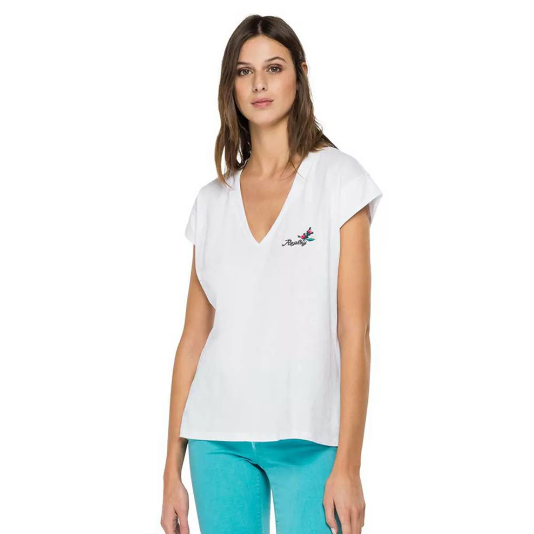Replay W3338b Kurzärmeliges T-shirt 2XS Optical White günstig online kaufen