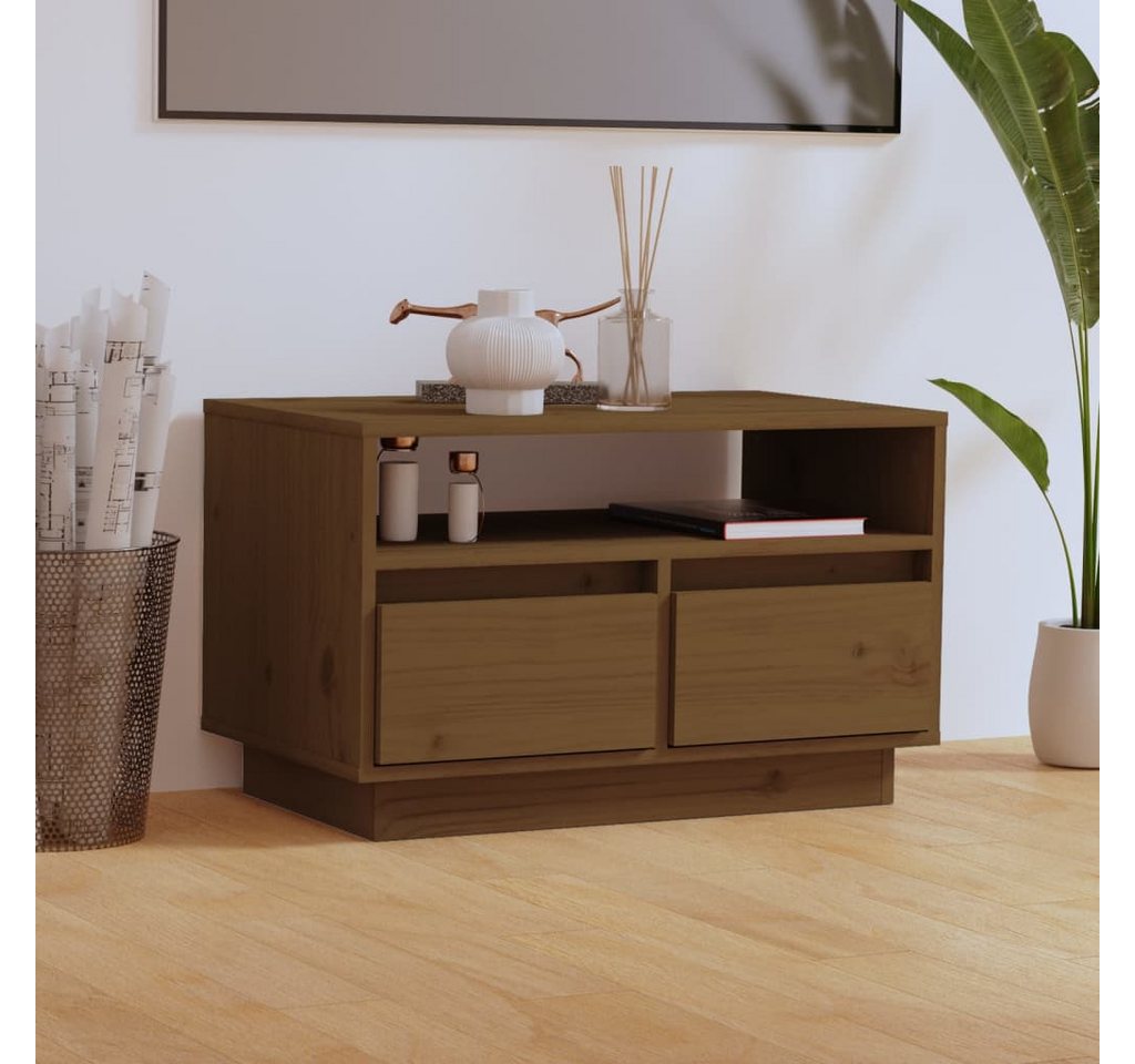 vidaXL TV-Schrank TV-Schrank Honigbraun 60x35x37 cm Massivholz Kiefer Lowbo günstig online kaufen