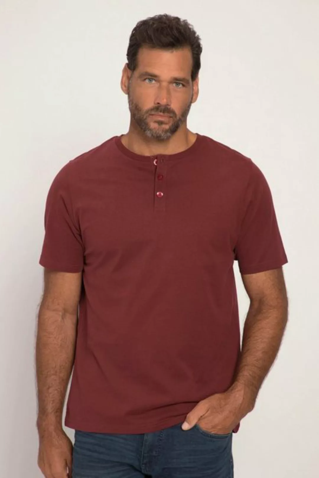 JP1880 T-Shirt Henley Basic Knopfleiste Halbarm günstig online kaufen