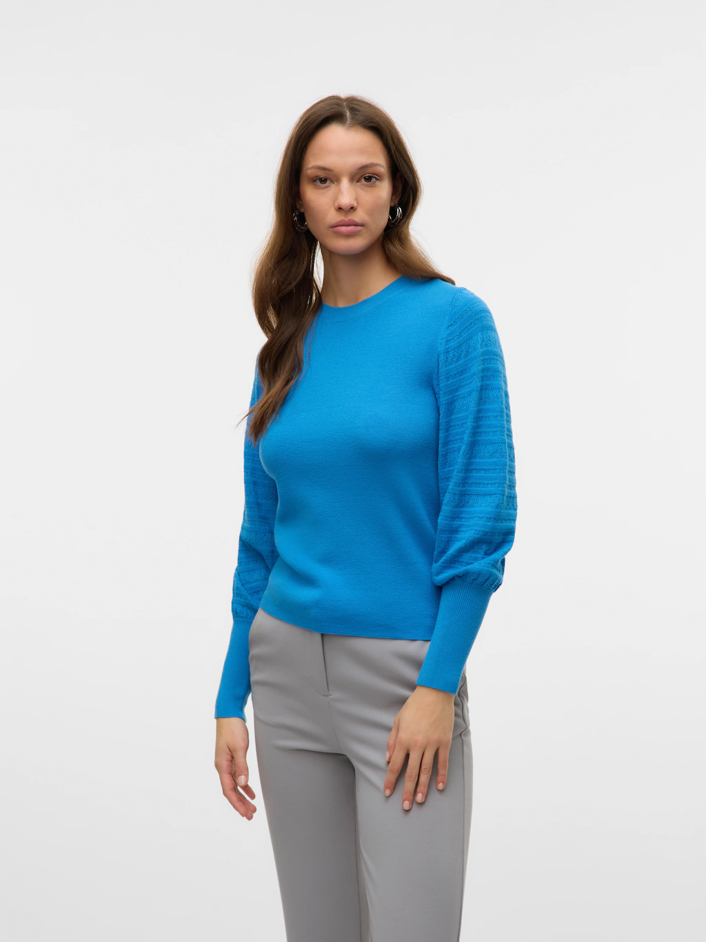 Vero Moda Strickpullover "VMHOLLYPOINTELLE LS O-NCK PULLOVE GA BOO" günstig online kaufen