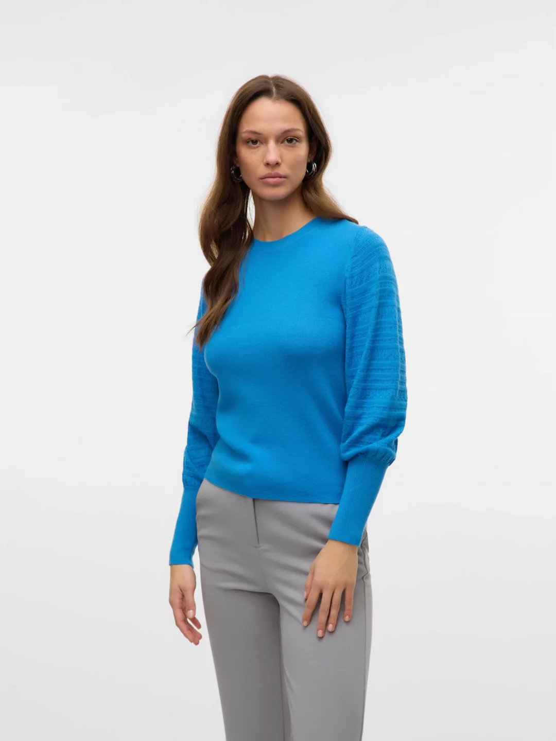 Vero Moda Strickpullover "VMHOLLYPOINTELLE LS O-NCK PULLOVE GA BOO" günstig online kaufen