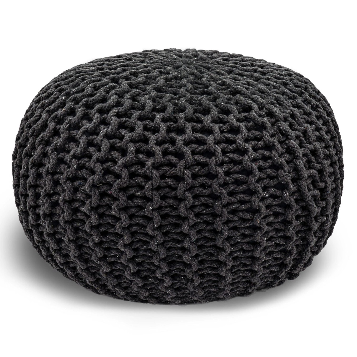 Casamia Pouf 45cm Sitzpouf Bodenkissen Hocker Baumwolle Steingrau günstig online kaufen