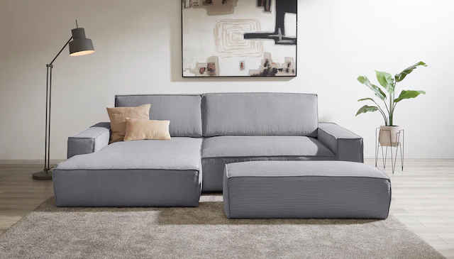Home affaire Polsterecke »NEU: SHERWOOD XXL tief, L-Form mit Schlaffunktion günstig online kaufen