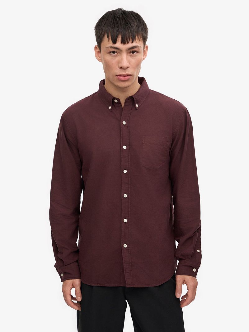 Colorful Standard Hemd Bordeaux - Größe M günstig online kaufen