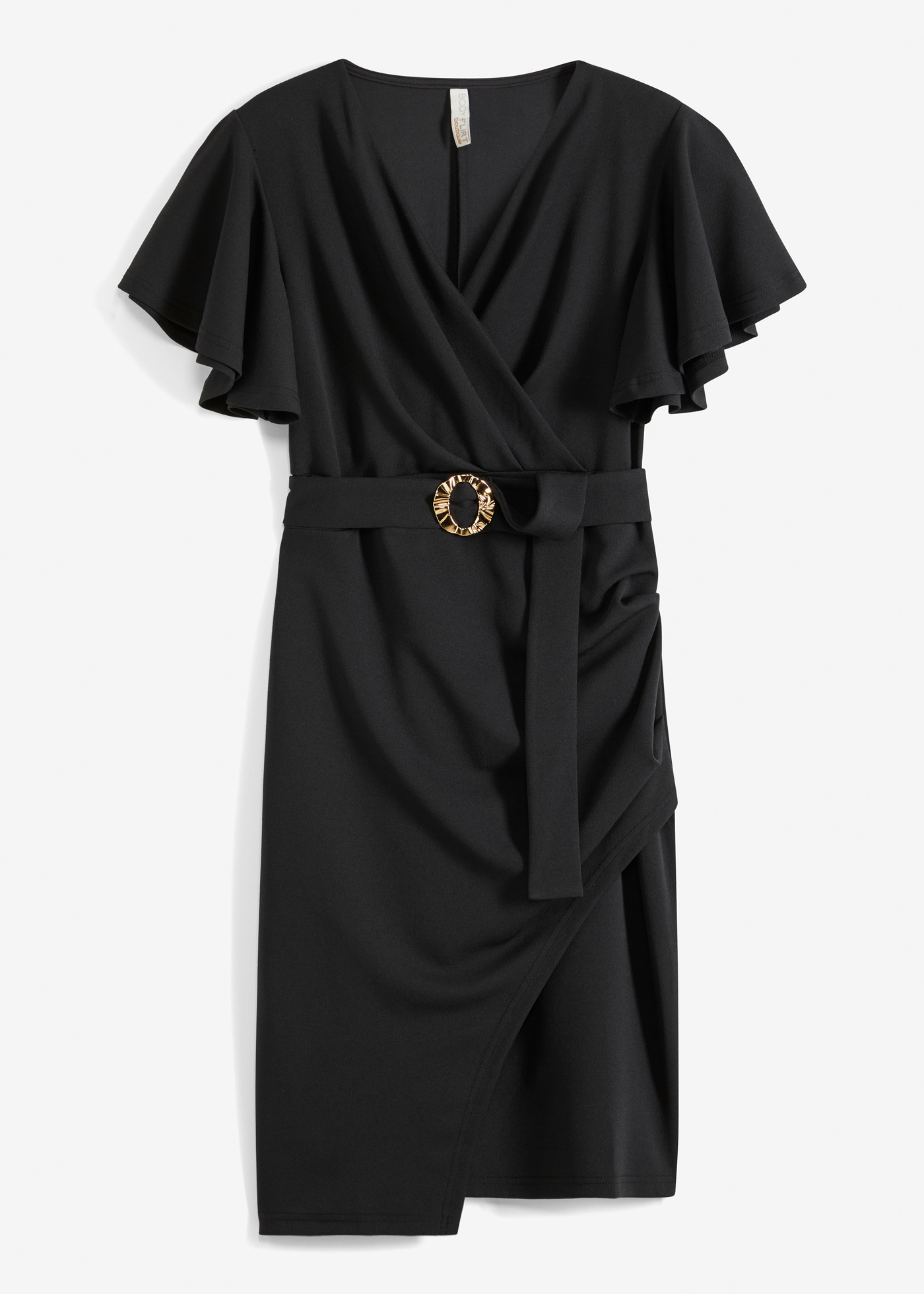 Jersey-Kleid mit Gürtel und goldfarbener Schnalle günstig online kaufen