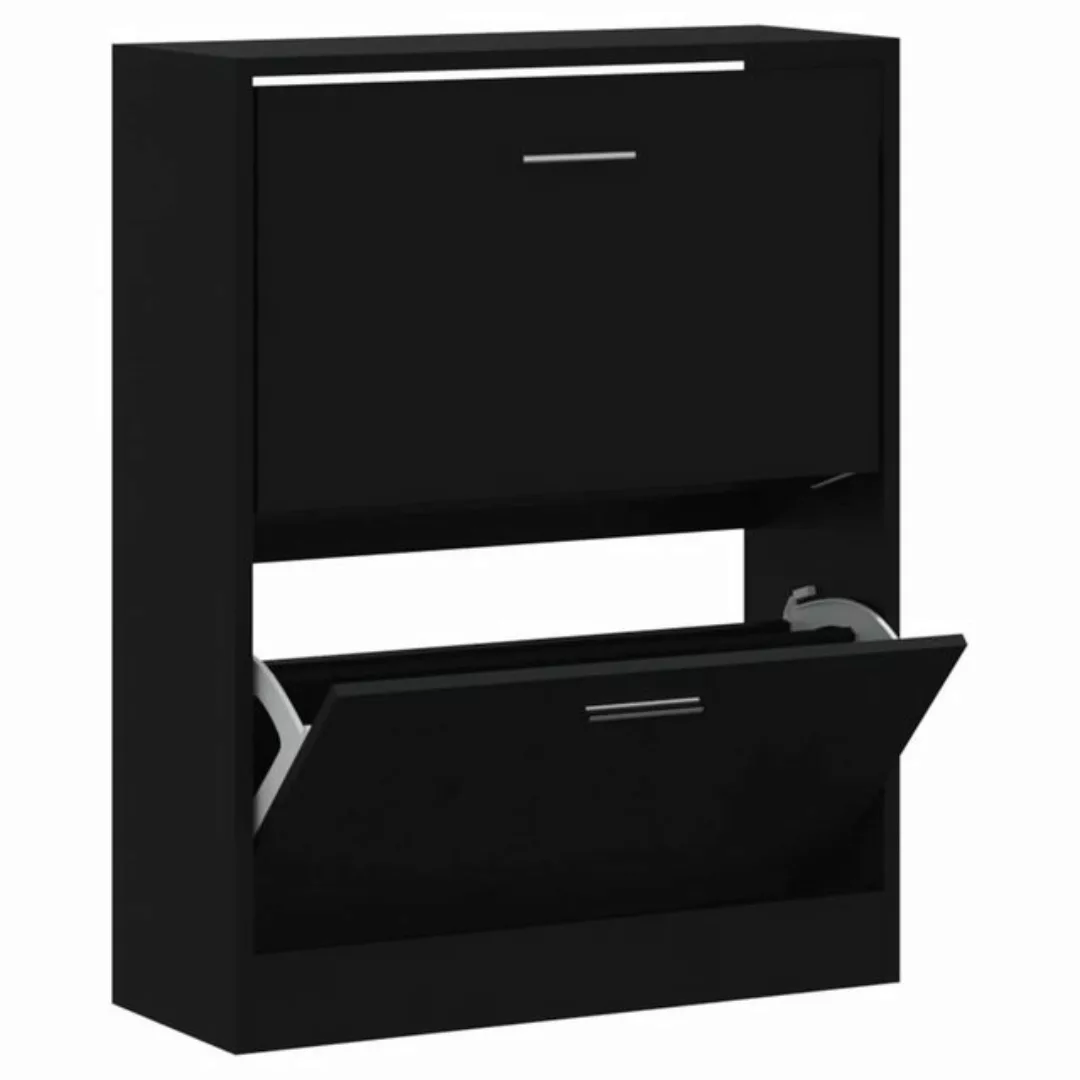 vidaXL Schuhschrank Schuhschrank Schwarz 63x24x81 cm Spanplatte günstig online kaufen