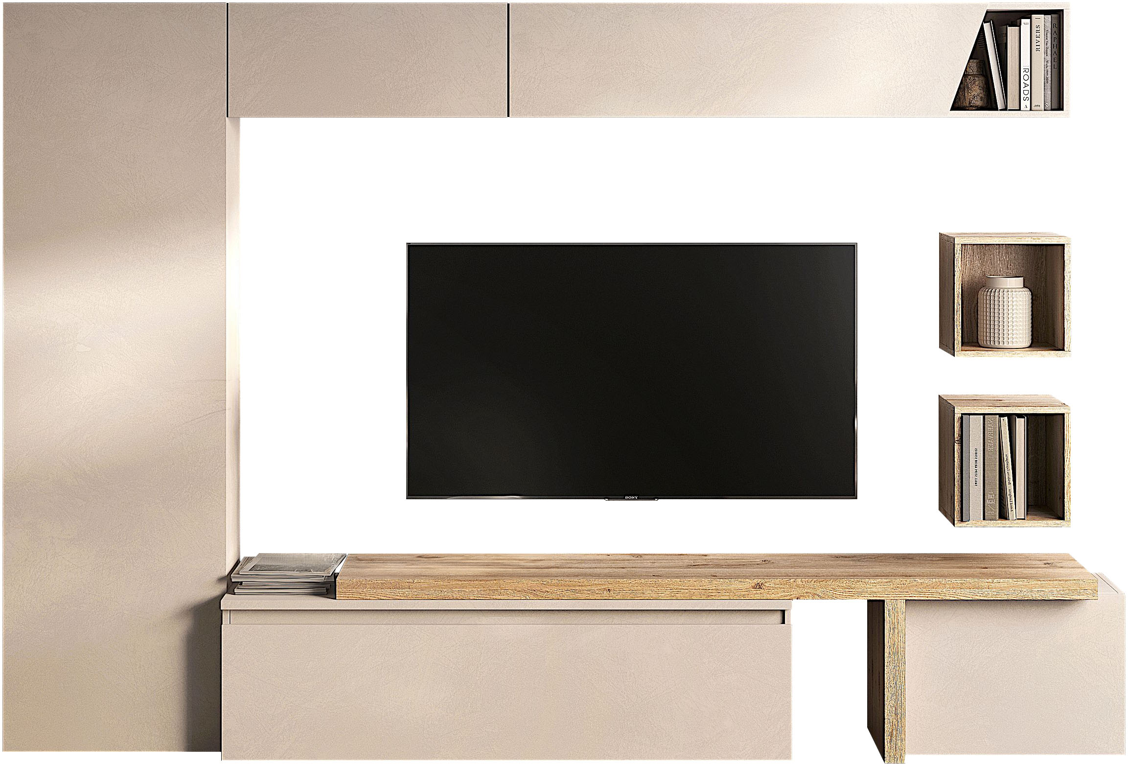 INOSIGN Wohnwand "INFINITY, 7tlg. Breite 300 cm, moderne Mediawand (Lowboar günstig online kaufen