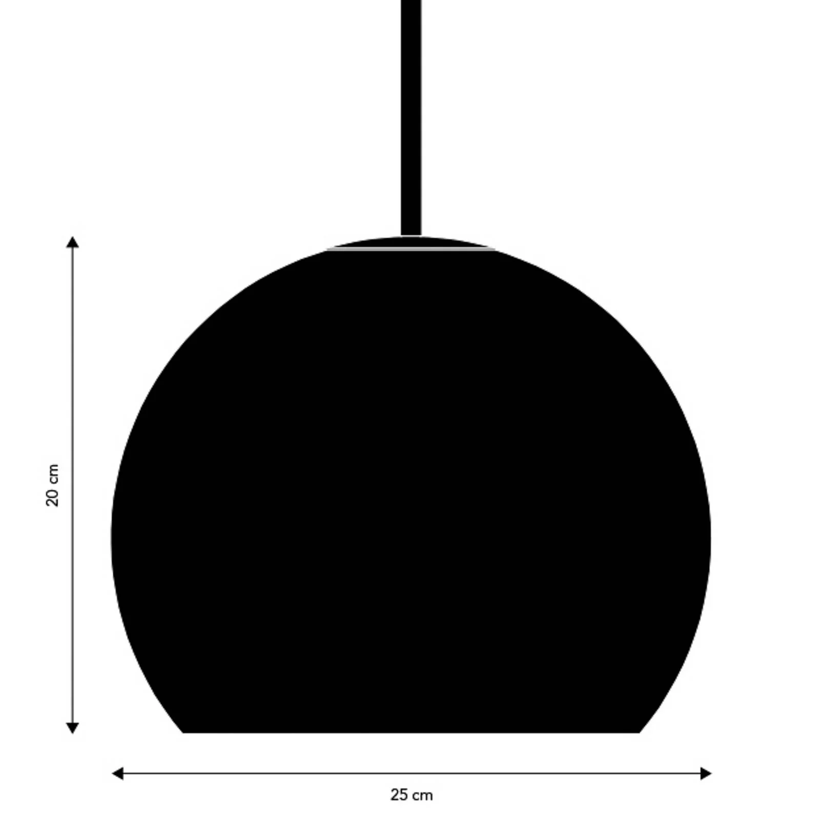 FRANDSEN Hängeleuchte Ball Glass, sandgrau, Ø 25 cm günstig online kaufen