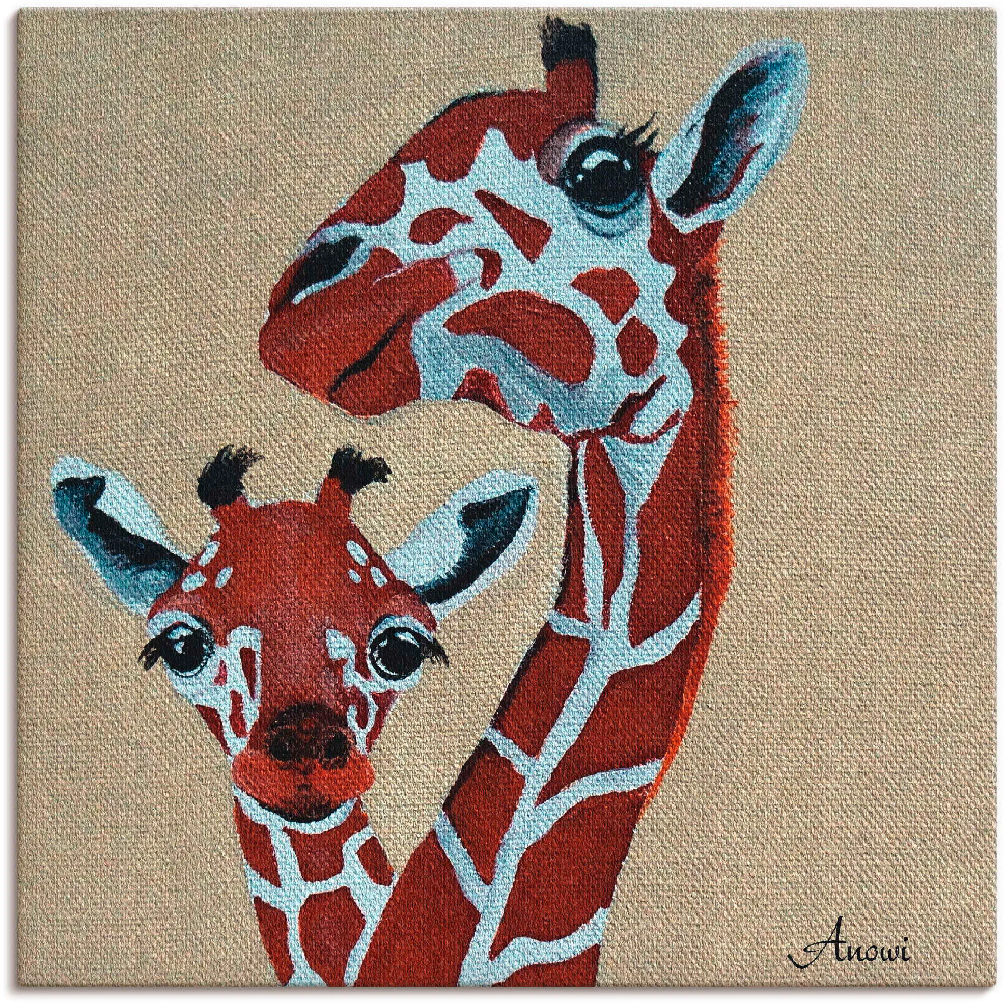 Artland Leinwandbild "Giraffen", Wildtiere, (1 St.), auf Keilrahmen gespann günstig online kaufen