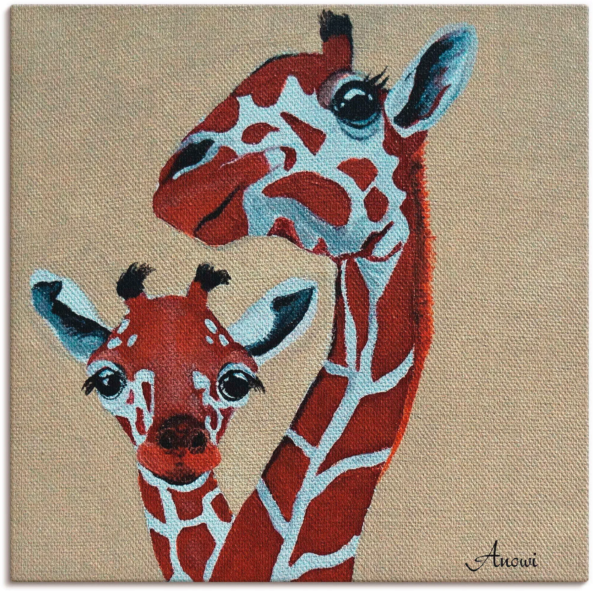 Artland Leinwandbild »Giraffen«, Wildtiere, (1 St.), auf Keilrahmen gespann günstig online kaufen
