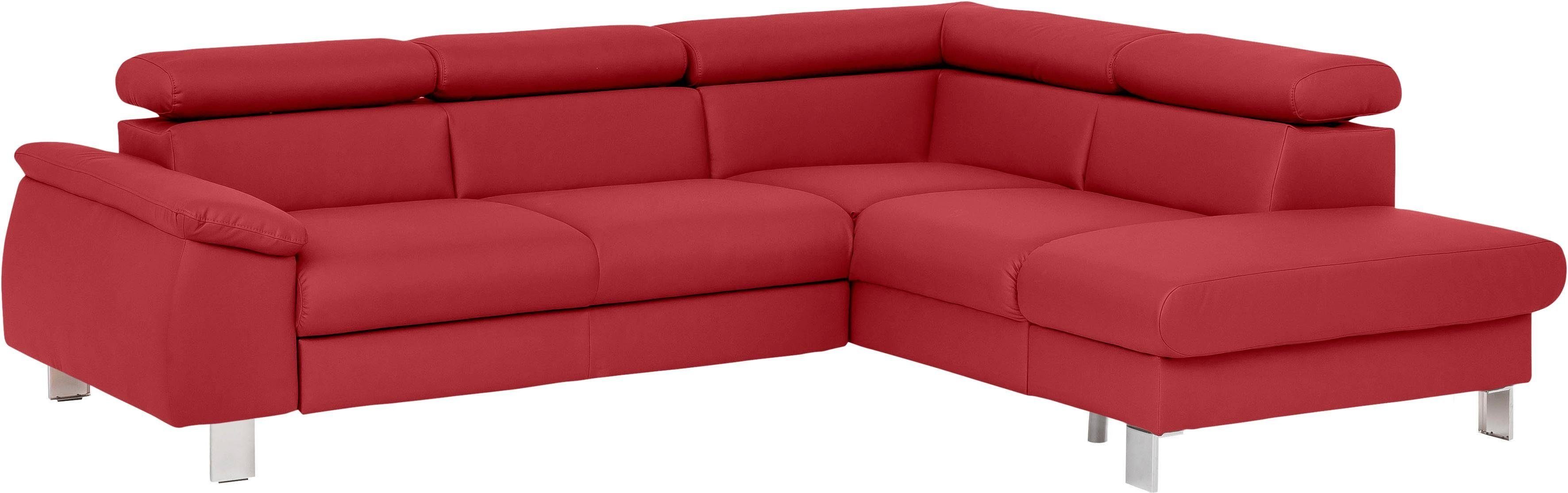 COTTA Ecksofa "Komaris L-Form mit Kopfteilverstellung", wahlweise mit Bettf günstig online kaufen