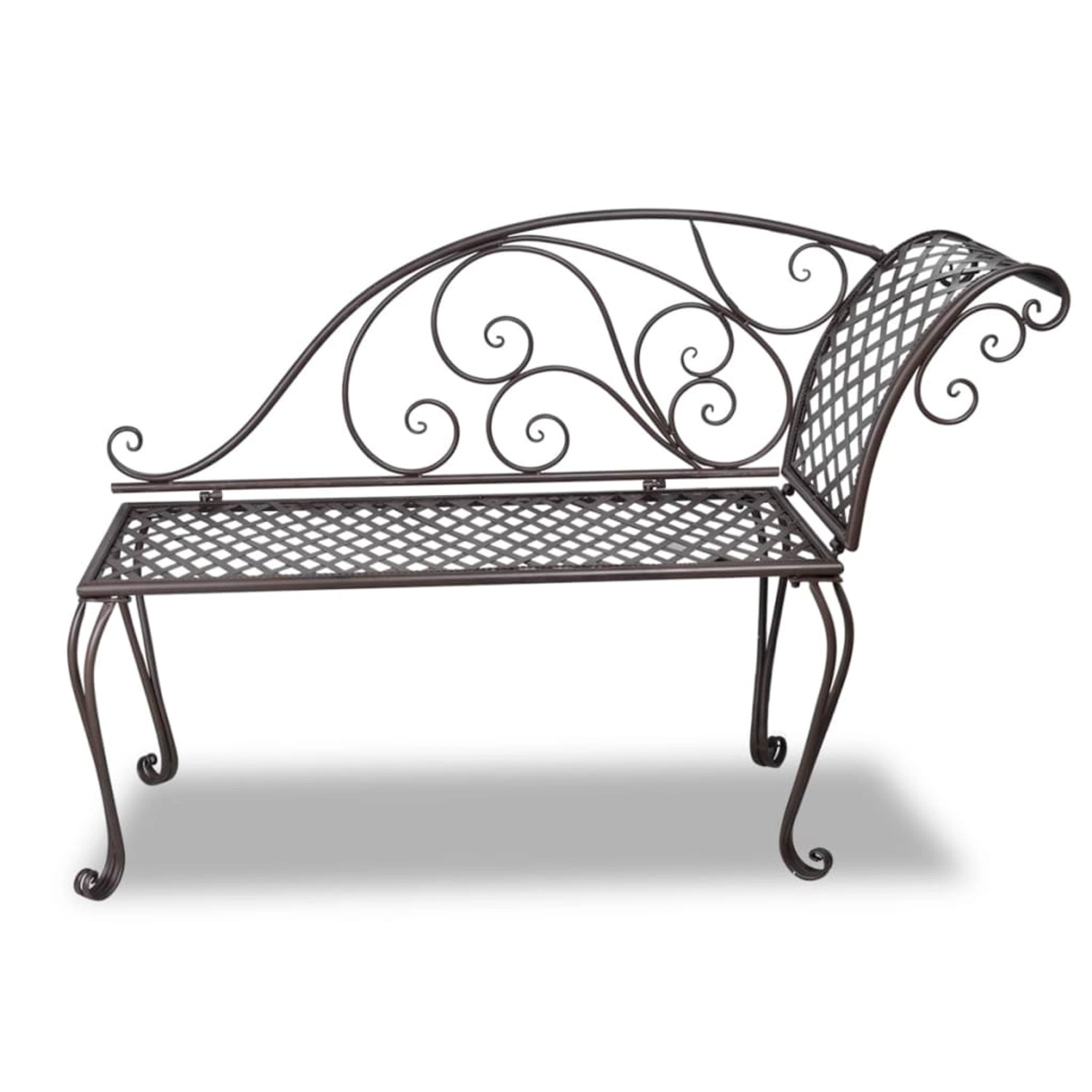 vidaXL Garten-Chaiselongue 128 cm Stahl Antik Braun günstig online kaufen