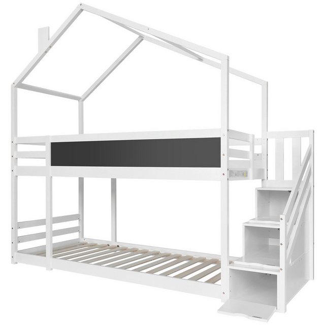 DOPWii Kinderbett Hochbett Baumhaus mit Speicherung,Rausfallschutz 90x200cm günstig online kaufen