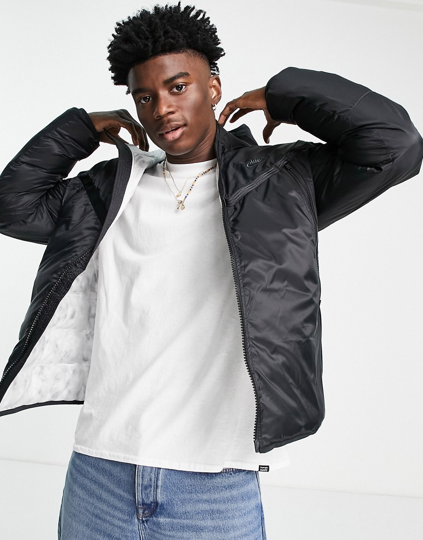 Nike – Revival Therma-FIT Repel Eco-Down – Steppjacke in Schwarz mit Kapuze günstig online kaufen