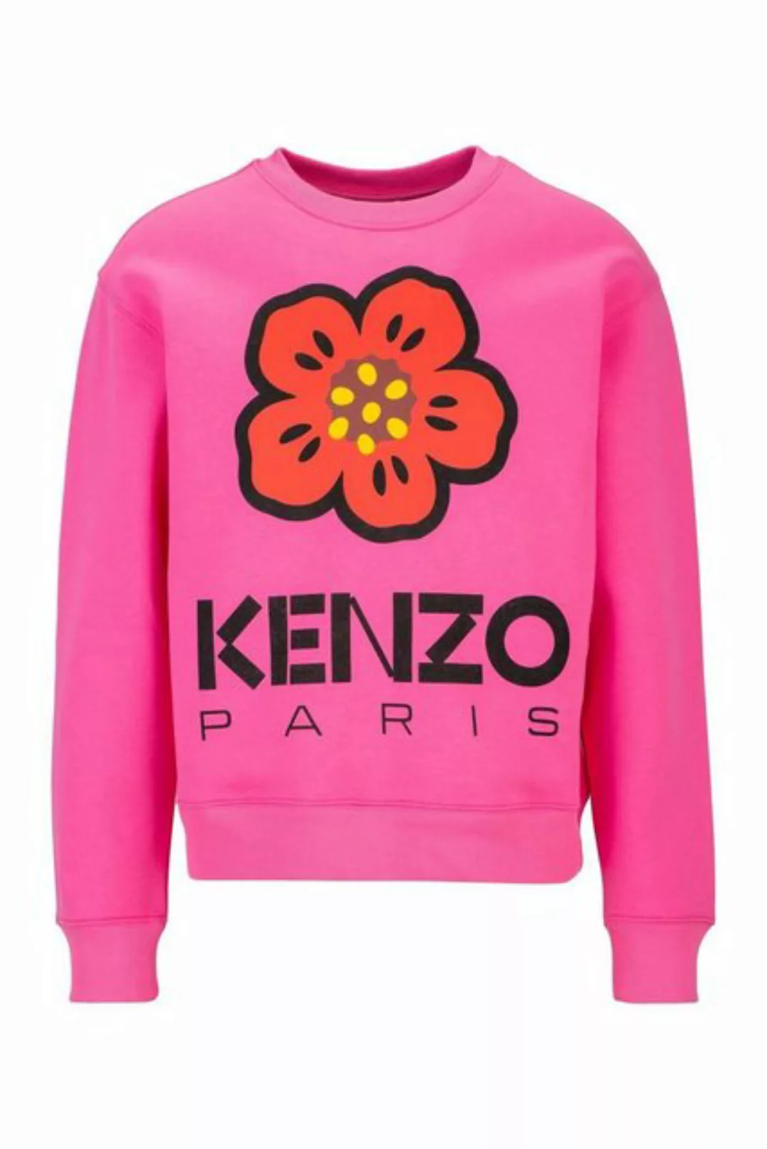 KENZO Sweatshirt Flower Print mit ikonischem roten Blumenmotiv und Logo-Pri günstig online kaufen