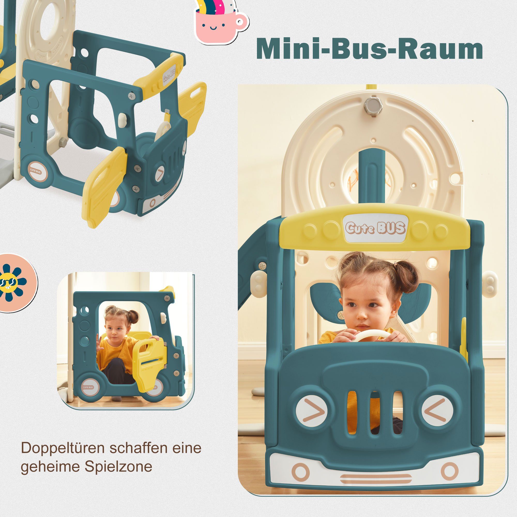 Merax Rutsche für Kinder mit Basketballkorb günstig online kaufen