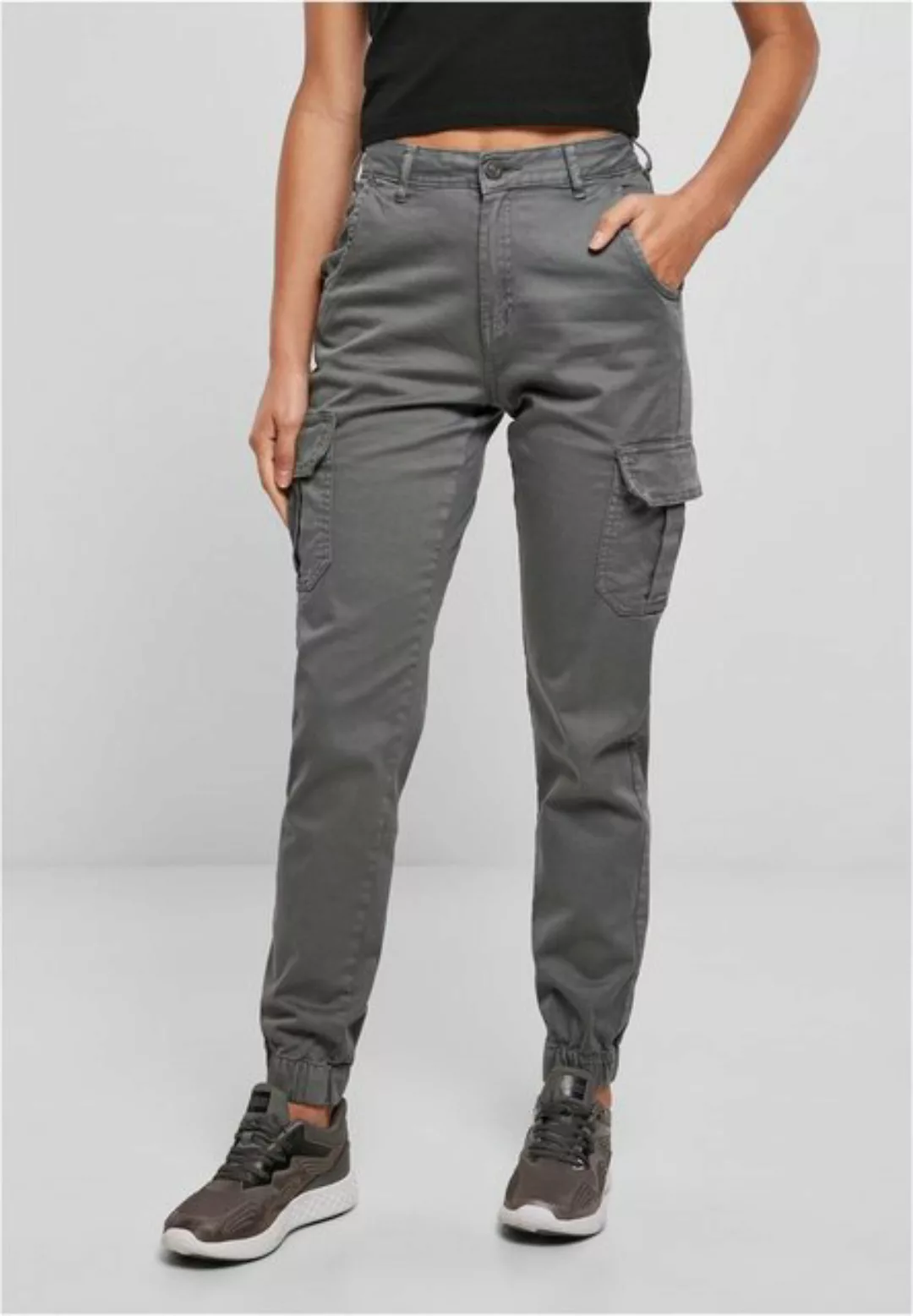 Urban Classics Cargo Damen LADIES HIGH WAIST CARGO PANTS TB3048 Grau Lights günstig online kaufen