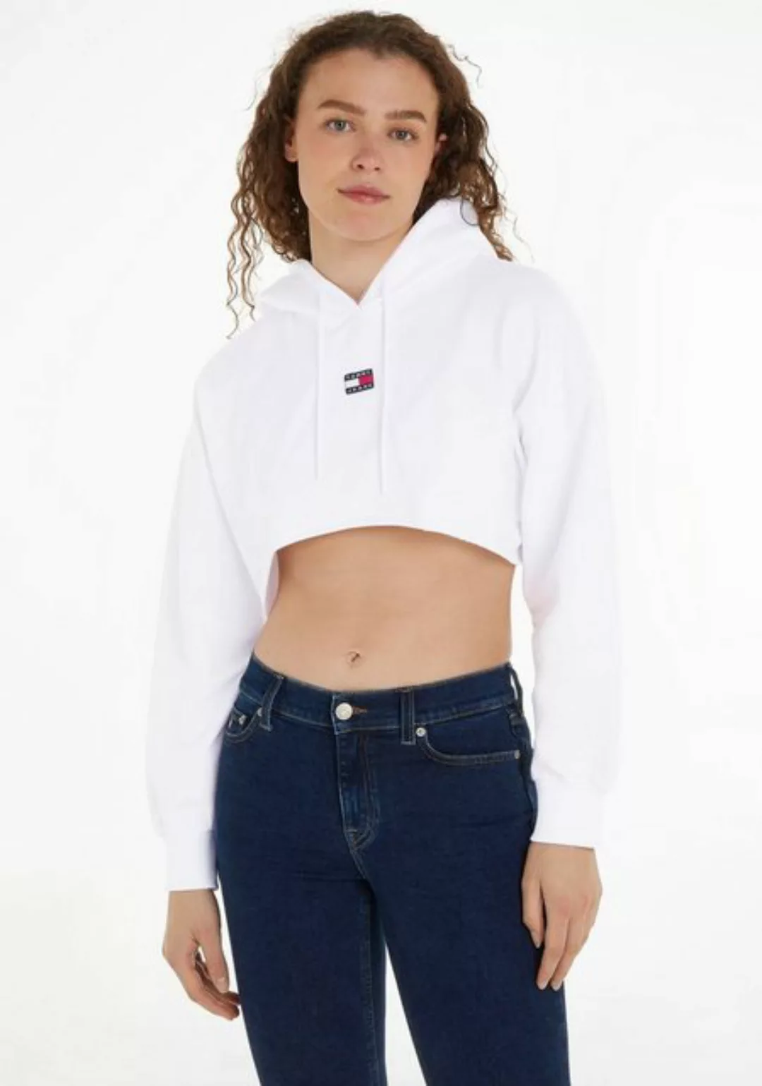 Tommy Jeans Sweatshirt TJW SPR CRP XS BADGE HOODIE mit Tommy Jeans Logobadg günstig online kaufen