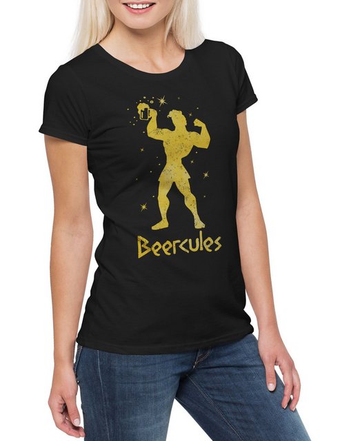 Urban Backwoods Print-Shirt Beercules Damen T-Shirt Alkohol Alcohol Beer Ge günstig online kaufen