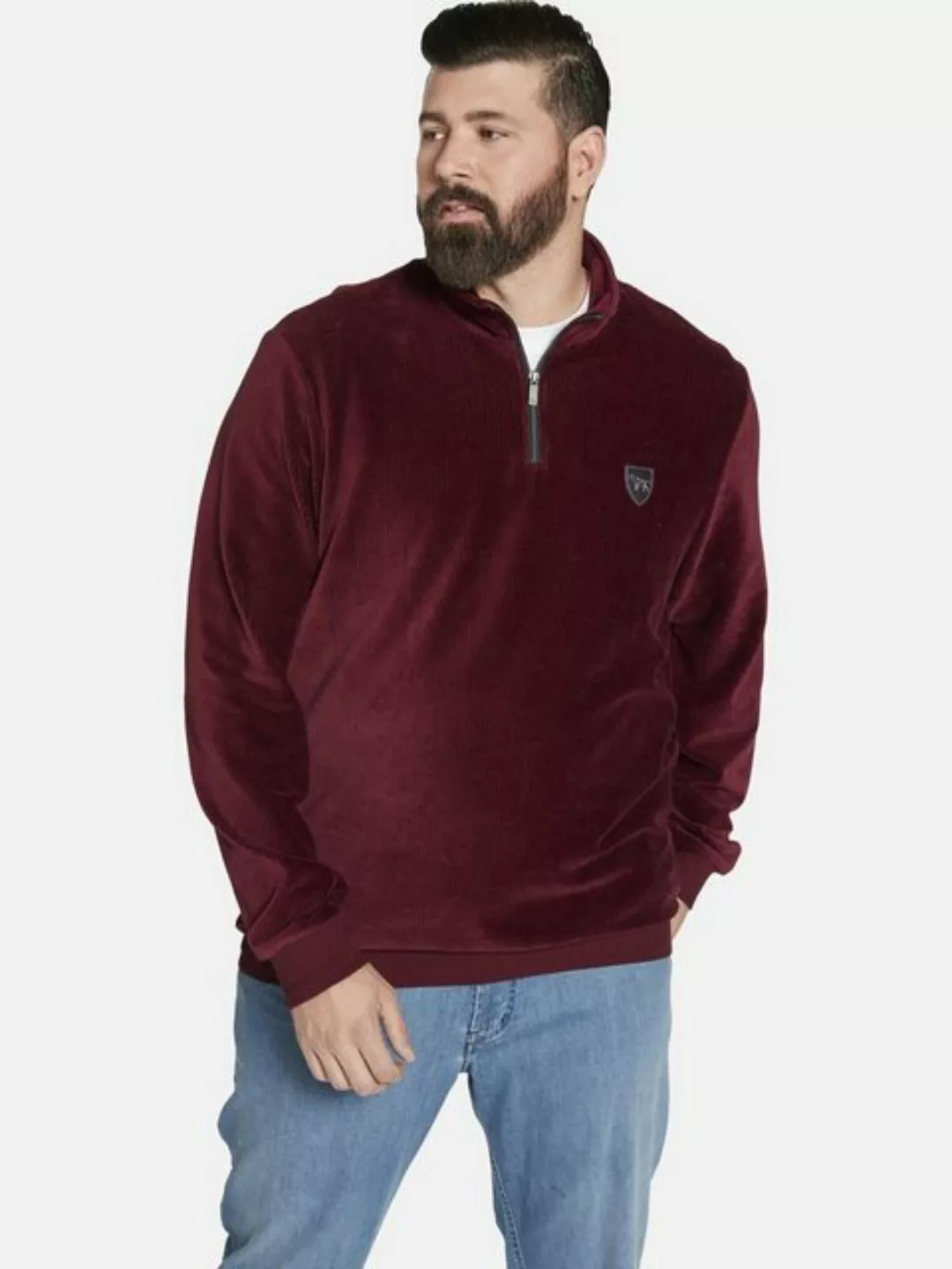 Charles Colby Sweatshirt EARL GILLBIG mit Stehkragen und Zipper günstig online kaufen