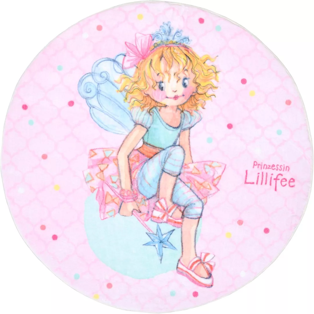 Prinzessin Lillifee Kinderteppich »LI-M-135«, rund, 10 mm Höhe, bedruckt, n günstig online kaufen