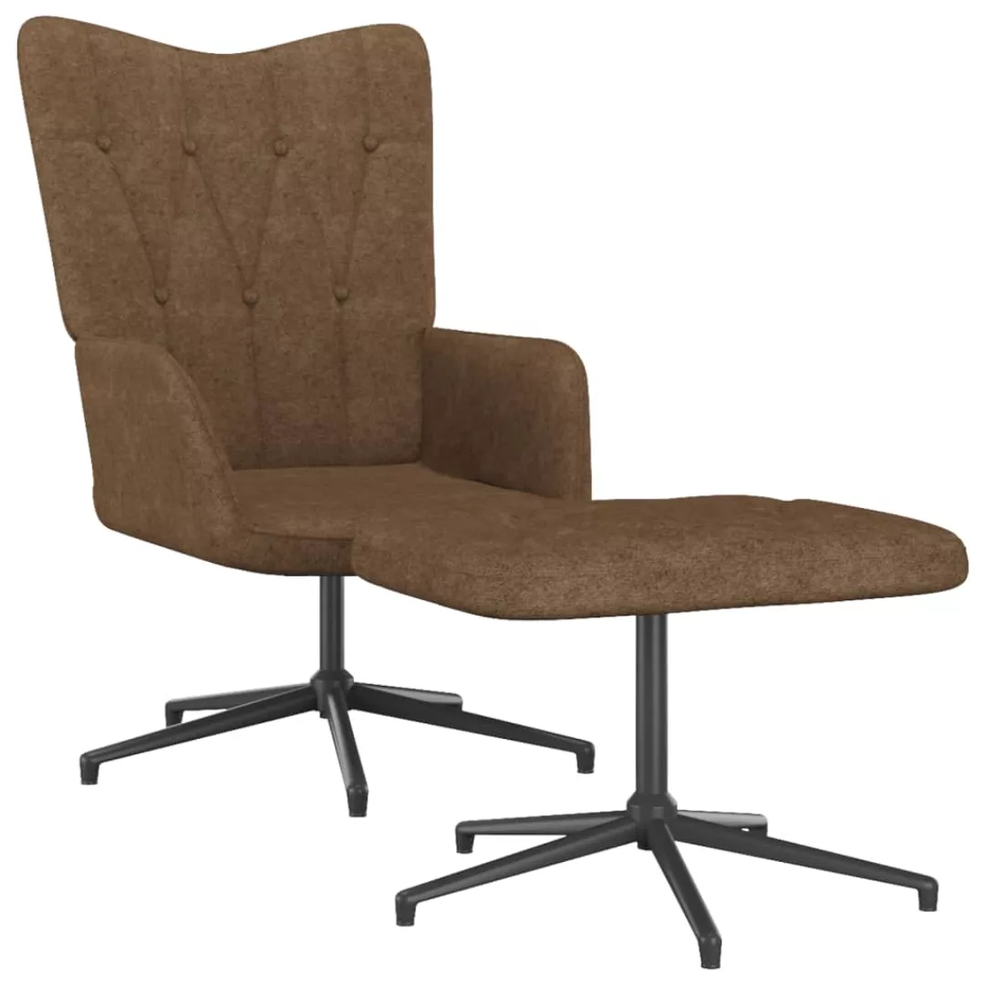 Relaxsessel Mit Hocker 62x67x97,5 Cm Taupe Stoff günstig online kaufen