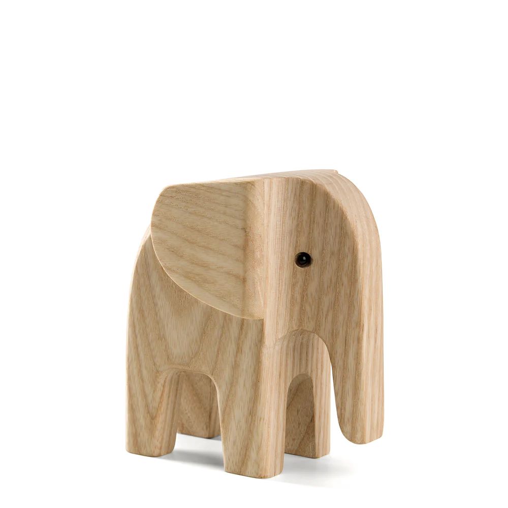 Hochwertige Dekofigur Elefant Esche natur 4 x 7,7 cm günstig online kaufen