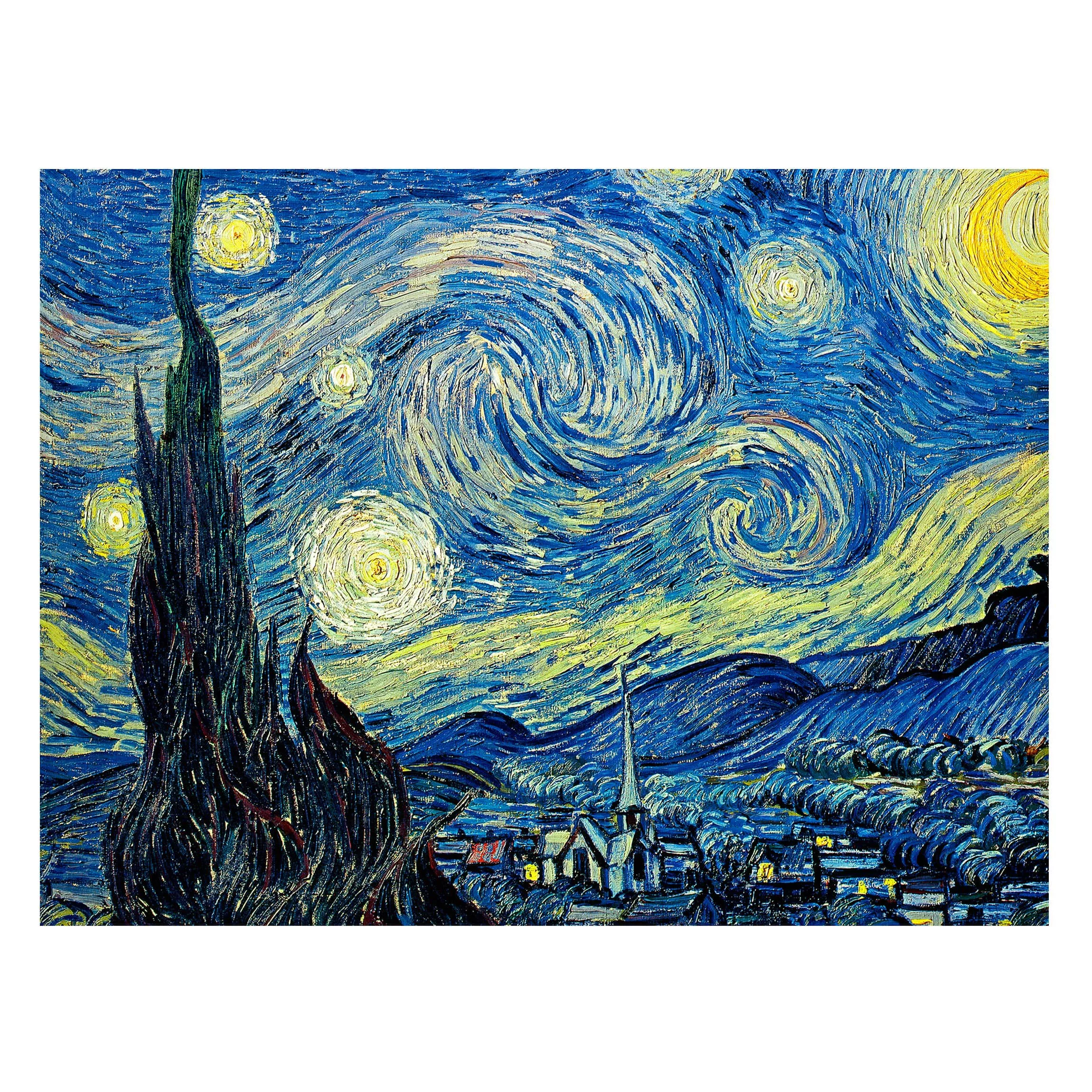 Magnettafel - Querformat 4:3 Vincent van Gogh - Sternennacht günstig online kaufen