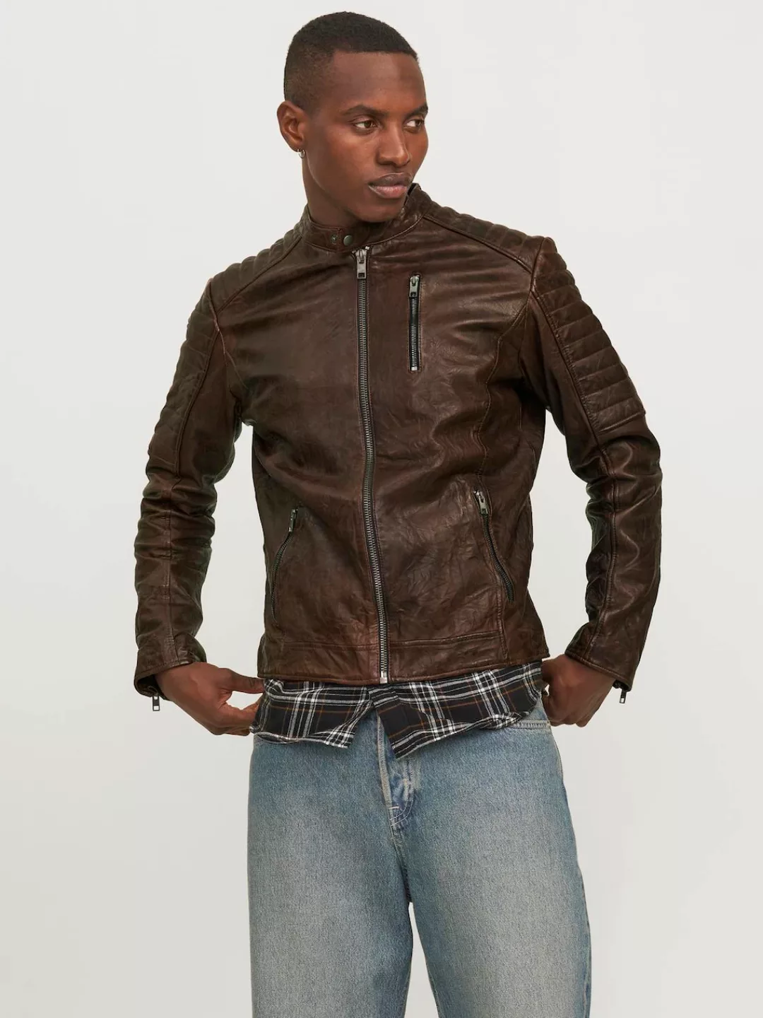 Jack & Jones Lederjacke "JJERICHARD LEATHER JACKET NOOS" günstig online kaufen