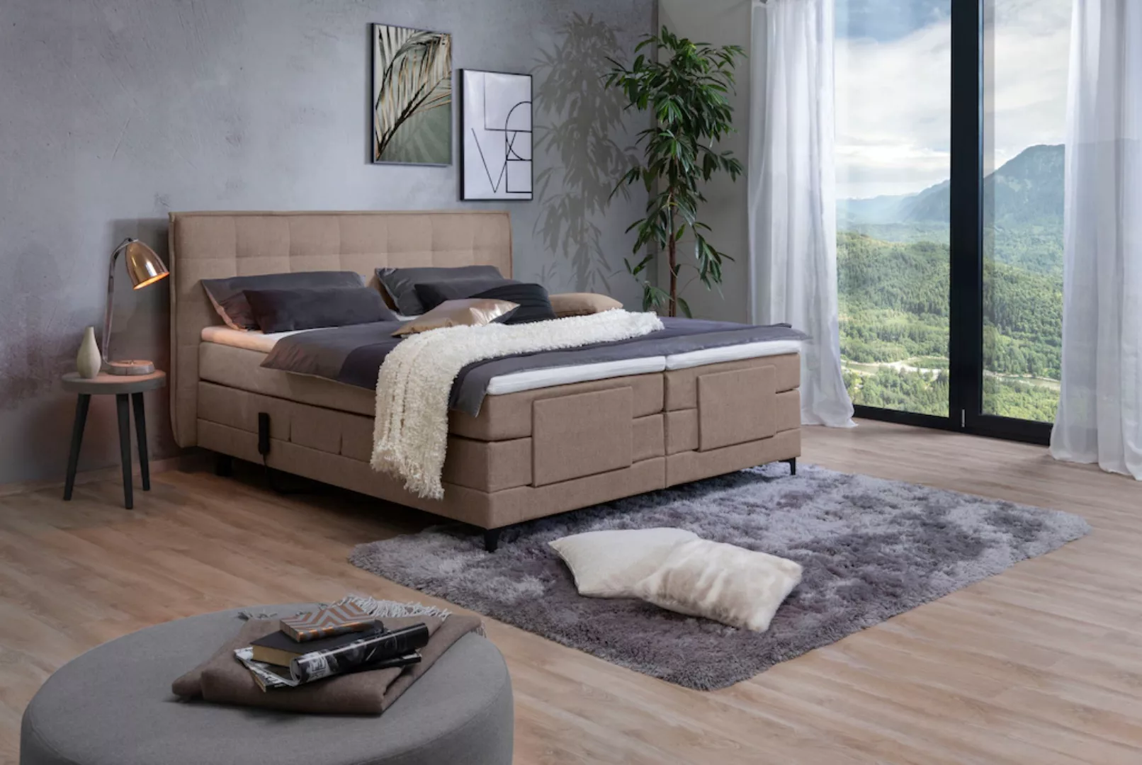 alina Boxspringbett "Edward", 180x200cm, mit motorischer Verstellung, inklu günstig online kaufen
