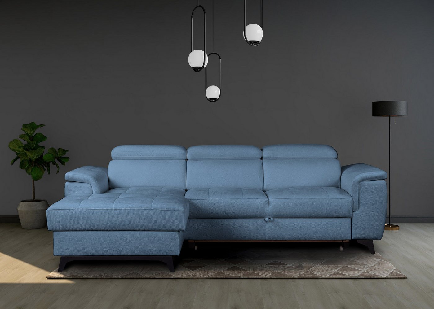 Beautysofa Ecksofa Modernes elegantes stilvolles bequemes Ecksofa ATLAS MIN günstig online kaufen