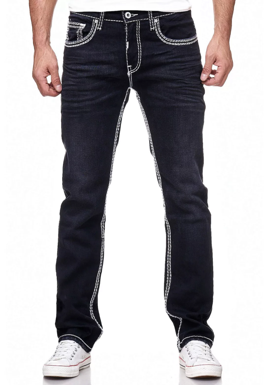 Rusty Neal Straight-Jeans "LEVIN 7", mit trendigen Kontrastnähten günstig online kaufen