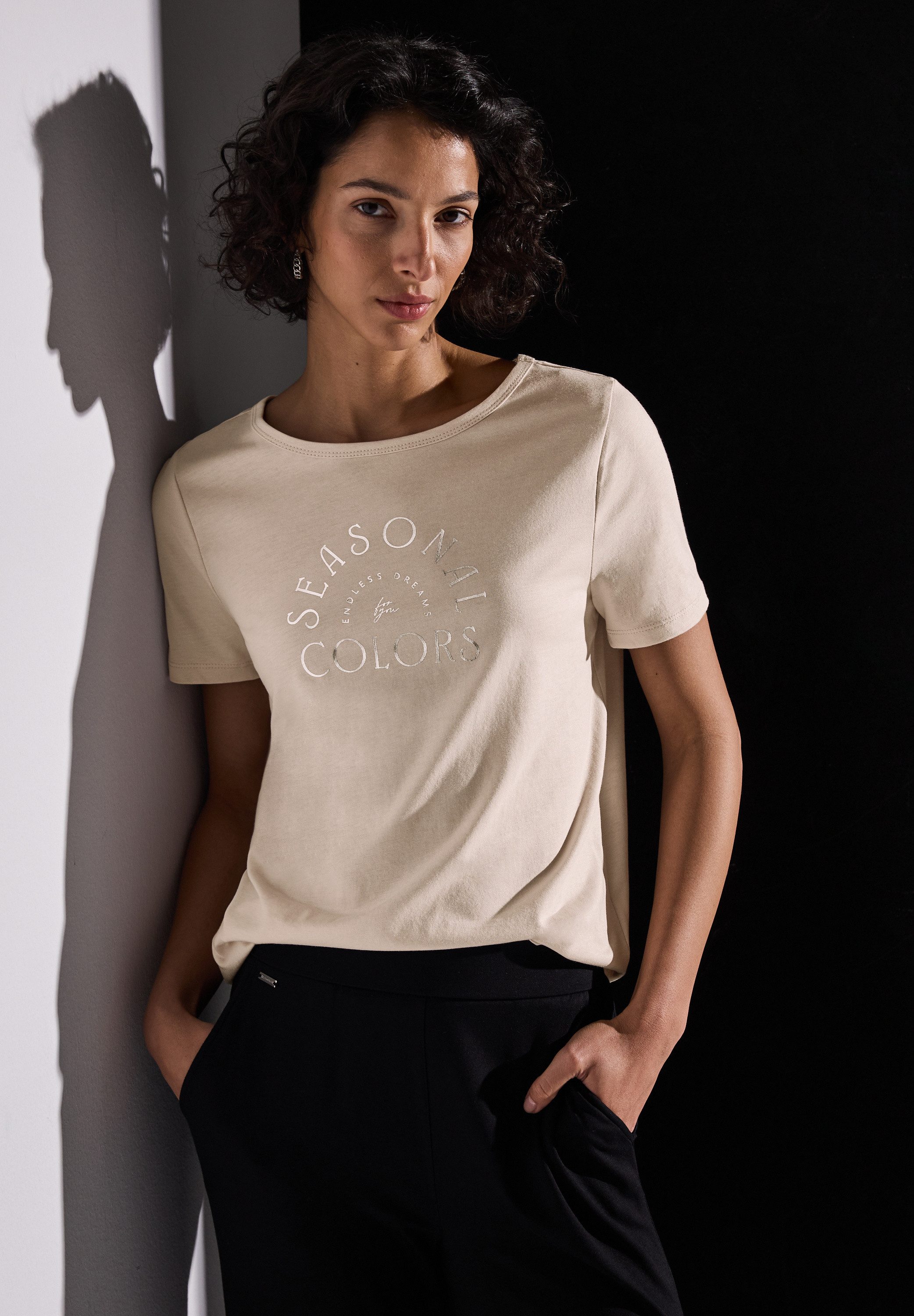 STREET ONE T-Shirt mit Schriftzug günstig online kaufen